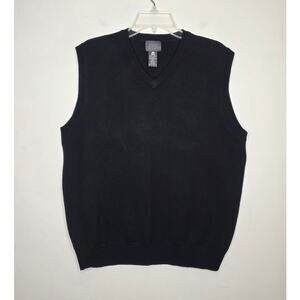 Mercer Studio black merino wool sweater vest - medium - corpcore office